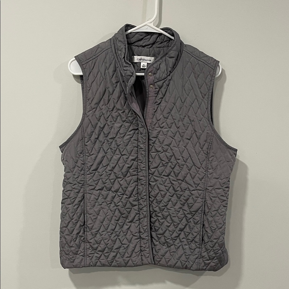 Croft&Barrow Women’s XL Gray Quilted Vest